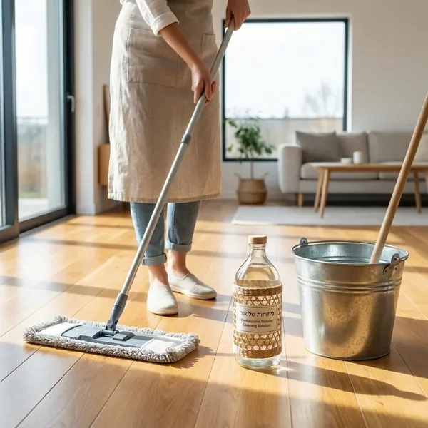 מוצר ניקיון לרצפות מחומרים טבעיים